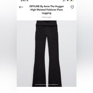 NEW aerie black flared leggings
